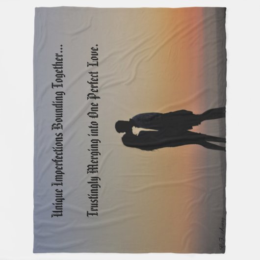 Romantische Dekoration, Paare oder Hochzeitsgesche Fleecedecke (Vorderseite)