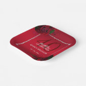 Romantische dekorative Rose Geburtstagsparty Pappteller (Gewinkelt)