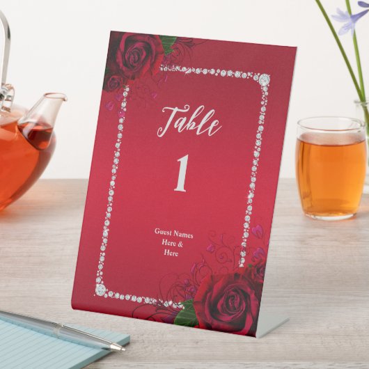 Romantische dekorative Rose Geburtstagsparty Sockelschild (In Situ)