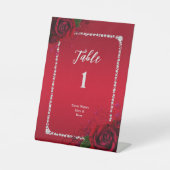 Romantische dekorative Rose Geburtstagsparty Sockelschild (Vorderseite)