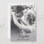 Romantische Diamanten Foto 60 Hochzeitstag Einladung (Vorderseite)