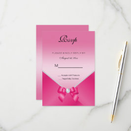 Romantische Diamanten & rosa Bow 30. Geburtstag RSVP Karte