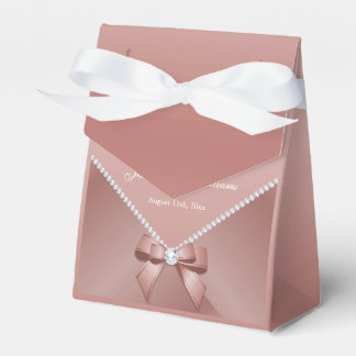 Romantische Diamanten & Rose Gold Bow 30. Geburtst Geschenkschachtel