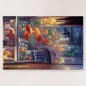 Romantische Dinner Petals auf dem Breeze Window Puzzle (Horizontal)