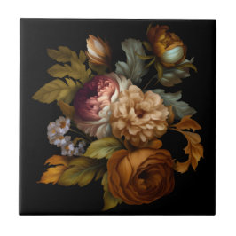 Romantische dramatische "Old World"-Blüte 5 Fliese