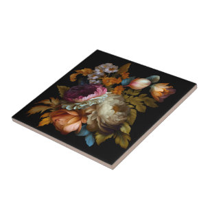 Romantische dramatische "Old World"-Blüte 6 Fliese