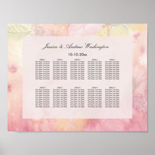 Romantische Dream Blossom Hochzeitskarte Poster (Vorne)