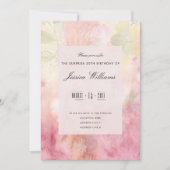 Romantische Dreamy Blossom Überraschung 50. Geburt Einladung (Vorderseite)