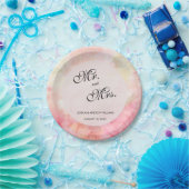 Romantische Dreamy Blossom Wedding Pappteller (Party)