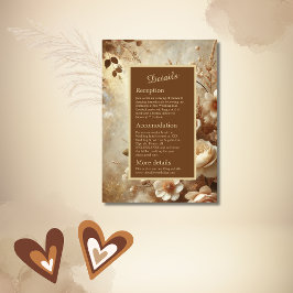 Romantische Dreamy Floral Wedding & Monogram Begleitkarte