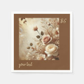 Romantische Dreamy Floral Wedding Serviette (Vorderseite)