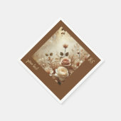 Romantische Dreamy Floral Wedding Serviette (Ecke)