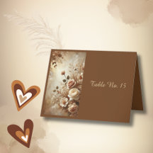Romantische Dreamy Floral Wedding Tischnummer Card
