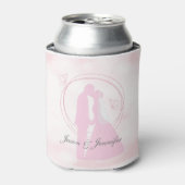 Romantische Dreamy Pink Wedding Couple Dosenkühler (Kanne Vorderseite)