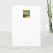 Romantische Dunkelholz-Kamin Weihnachtskarte Feiertagskarte (Rückseite)