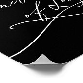 Romantische Dunkelschwarze Generationen von Liebe Poster (Ecke)