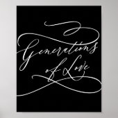 Romantische Dunkelschwarze Generationen von Liebe Poster (Vorne)