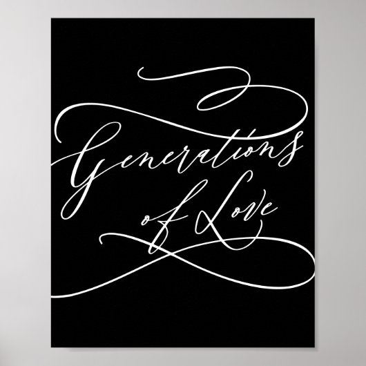 Romantische Dunkelschwarze Generationen von Liebe Poster (Vorne)