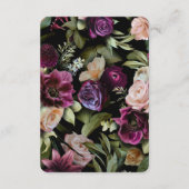 Romantische dunkle dramatische Schwarze Hochzeit Begleitkarte (Rückseite)