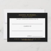 Romantische Dunkle Florals Geschenkzertifikat (Rückseite)