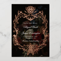 Romantische dunkle Vintage-Blumenmalerei Hochzeit
