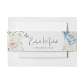 Romantische Dusty Blue Begrüßung Einladungsbanderole (Vorderseite Beispiel)