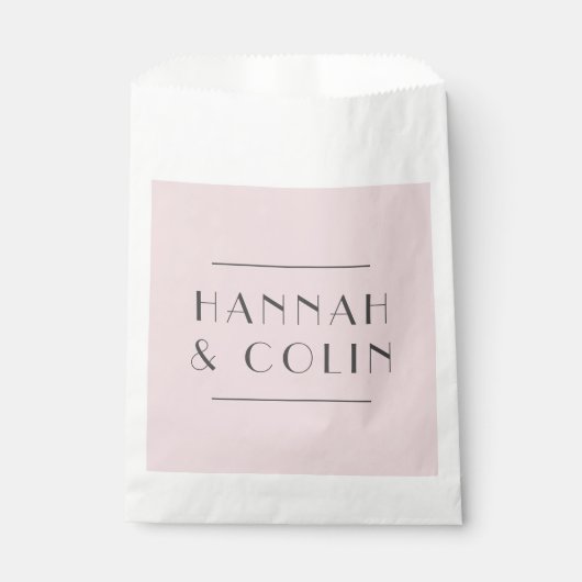 Romantische Dusty Rose Peony Modern Geschenktütchen (Vorderseite)