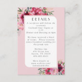 Romantische Dusty Rose Peony Moderne Rahmen Begleitkarte (Vorderseite)