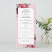 Romantische Dusty Rose Peony Moderne Rahmen Programm (Stehend Vorderseite)