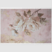 Romantische Dusty Rose Pink & Beige Peony Seidenpapier (Vorderseite)