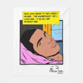 Romantische Echos einsam hören Romantisches Comic Fleecedecke (Vorderseite)