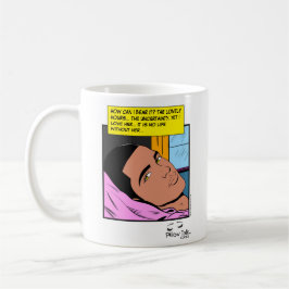 Romantische Echos einsam hören Romantisches Comic Kaffeetasse