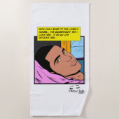 Romantische Echos einsam hören Romantisches Comic Strandtuch (Vorderseite)