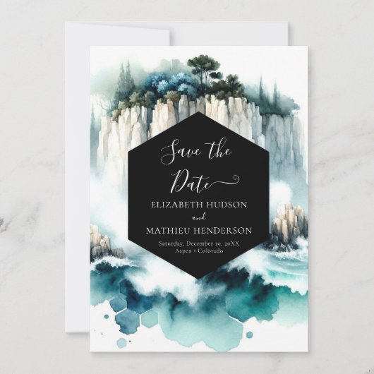Romantische Editable Nautical Wedding Save The Date (Vorderseite)