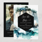 Romantische Editable Nautical Wedding Save The Date (Vorne/Hinten)