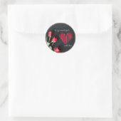 Romantische Editable Valentine Sticker Rose Herz (Tasche)