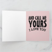 ROMANTISCHE EHEFRAU LIEBE SIE Grußkarte Karte (Innenseite)