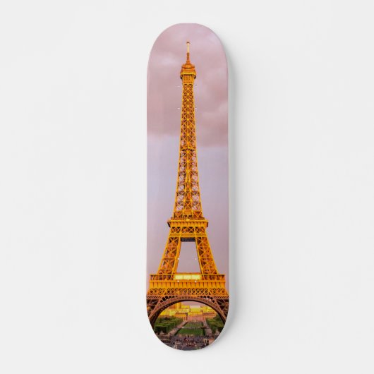Romantische Eiffelturmfotografie | Paris, Frankrei Skateboard (Vorne)