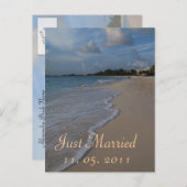 Romantische einfach verheiratete Hochzeitsankündig Ankündigungspostkarte (Vorne/Hinten)