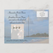 Romantische einfach verheiratete Hochzeitsankündig Ankündigungspostkarte (Rückseite)