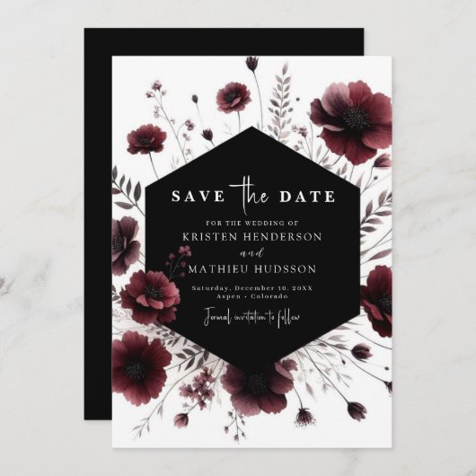 Romantische Einfache Hochzeit Save The Date (Vorne/Hinten)
