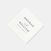 Romantische Einfache Kalligrafie-Hochzeit Serviette (Ecke)