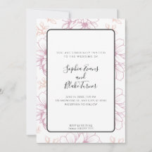 Romantische Einfache Mauve Line Gezeichnet Blume H