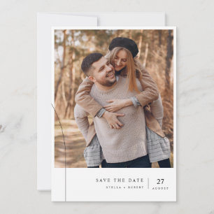 Romantische einfache Typografie Foto-Hochzeit Einladung