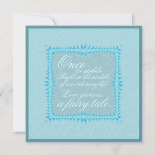 Romantische Einfachheit bei Hochzeiten Einladung (Vorderseite)