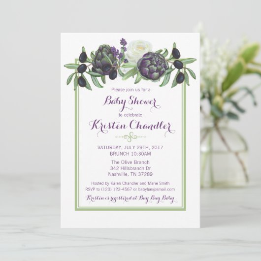 Romantische Einladung (Stehend Vorderseite)