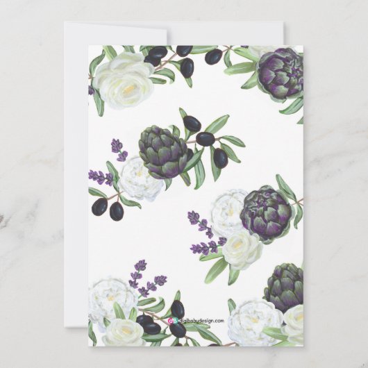 Romantische Einladung (Rückseite)