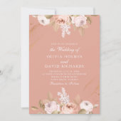 Romantische Einladung von Pink Peony (Vorderseite)