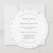 Romantische Einladung von Rainbow Confetti Wedding (Vorderseite)