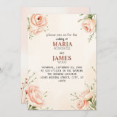 Romantische Einladung von Sunset Floral Wedding - (Vorne/Hinten)